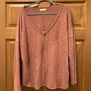 Cherish dusty rose lightweight knit top - size L
